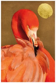 Εκτύπωση τέχνης Kubistika - Flamingo, (40 x 60 cm)
