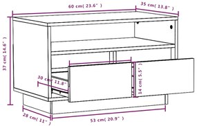 ΈΠΙΠΛΟ ΤΗΛΕΟΡΑΣΗΣ ΚΑΦΕ ΜΕΛΙ 60X35X37 ΕΚ ΑΠΟ ΜΑΣΙΦ ΞΥΛΟ ΠΕΥΚΟΥ 813428