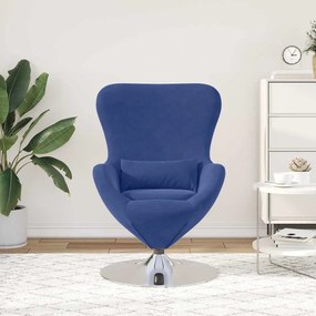 vidaXL Κάθισμα-αυγό Μπλε Αστυνομίας 63 x 73 x 90 εκ Βελούδο