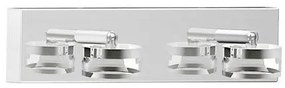 Απλίκα Φωτιστικό Μπάνιου LED 2x3W Νίκελ 3CCT IP44 35cm Arte Illumina Fresh 144-80550 Eurolamp-144-80550-Νίκελ Ματ 144-80550