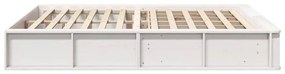 vidaXL Σκελετός Κρεβατιού Λευκό 210 x 178 x 30 εκ Στερεά ξυλεία πεύκου
