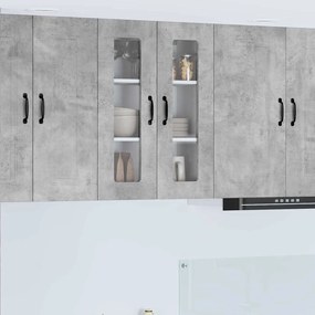 vidaXL Κρεμαστό ντουλάπι κουζίνας Σκυρόδεμα Γκρι 60 x 31 x 80 εκ.