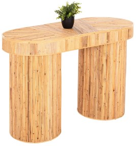 Κονσόλα Οβαλ Gatsby Φυσικο Rattan Σε Φυσικο Χρωμα 110x45x74,5Υεκ.