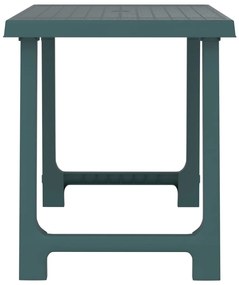vidaXL Τραπέζι Κάμπινγκ Όψη Ξύλου Πράσινο 79x56x64 εκ. Πολυπροπυλένιο