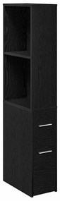vidaXL Στενός ντουλάπι μπάνιου Μαύρη δρυς 22 x 41 x 135 εκ
