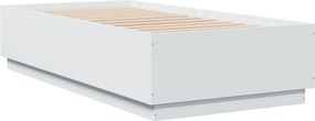 vidaXL Πλαίσιο Κρεβατιού Λευκό 90 x 190 εκ. από Επεξεργασμένο Ξύλο