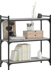 vidaXL Βιβλιοθήκη 3 Επιπέδων Γκρι Sonoma 80x30x86 εκ. Επεξεργ. Ξύλο