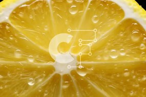 Σετ των 2 Intra Συλλεκτικό Ξύλινο Παζλ Plywood 4mm - Κοντινό πλάνο του λεμονιού με τις σταγόνες νερού Σε Ξύλινο Κουτί - Διαστάσεις: 10x10 cm – 25 κομμάτια