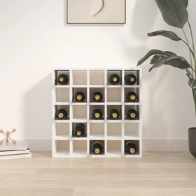 vidaXL Ντουλάπι Κρασιών Λευκό 56 x 25 x 56 εκ. από Μασίφ Ξύλο Πεύκου