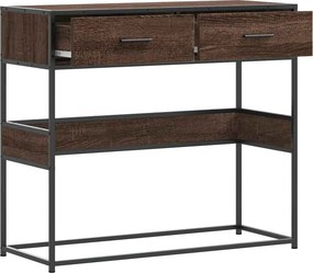 vidaXL Τραπέζι Κονσόλα Καφέ Δρυς 90x35x80 εκ. Επεξεργασμένο Ξύλο