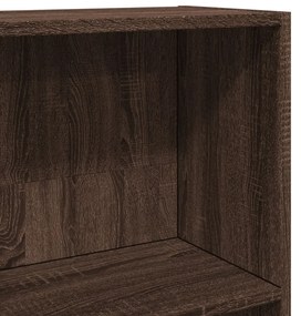 vidaXL Βιβλιοθήκη Καφέ Δρυς 60x24x143 εκ. από Επεξεργασμένο Ξύλο