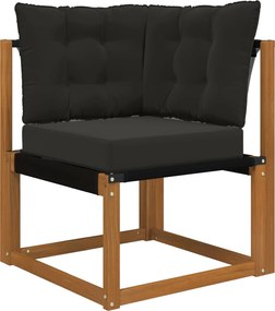 vidaXL Μαξιλάρι Καναπέ Εξωτερικού Χώρου 3 pcs Μαύρο Πολυεστέρας
