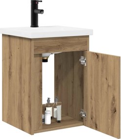 vidaXL Μονάδα μπάνιου με βρύση Artisan Δρυς 42 x 40 x 74,5 εκ