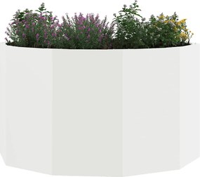 vidaXL Γλάστρα Λευκό 90 x 90 x 50 cm Ατσάλι