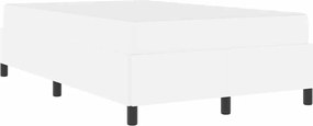 vidaXL Σκελετός Κρεβατιού με στρώμα Λευκό 120 x 190 cm ύφασμα