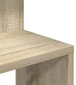 Γωνιακή Ραφιέρα Τοίχου Ξύλο Δρυός 32x32x127,5 εκ. Μοριοσανίδα - Καφέ