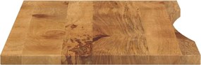 vidaXL Επιφάνεια Γραφείου Καμπύλη 120x60x2,5 εκ Μασίφ Ακατ. Μάνγκο