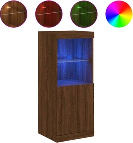vidaXL Μπουφές με Φώτα LED Καφέ Δρυς 41 x 37 x 100 εκ.