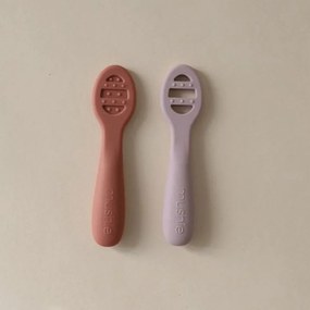 Κουτάλια Φαγητού (Σετ 2τμχ) Mushie Rose/Soft Lilac 66-102073