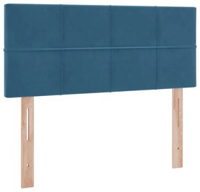 vidaXL Κρεβάτι με αποθηκευτικό χώρο και LED Σκούρο Μπλε 120 x 200 cm