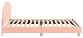 vidaXL Κρεβάτι Παιδικής Κρεβατοκάμαρας με Κεφαλάκι Ροζ 90 x 190 cm