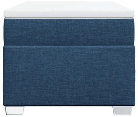 Κρεβάτι Boxspring με Στρώμα Μπλε 90x190 εκ.Υφασμάτινο - Μπλε