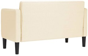 vidaXL Καναπές Loveseat Κρεμ 109 εκ. ύφασμα Corduroy