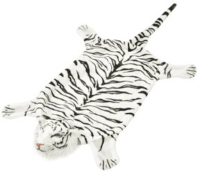 vidaXL Χαλί Τίγρης Λευκό 144 εκ. Βελουτέ