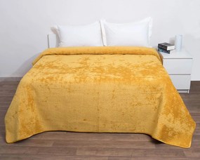 Κουβερτώριο Velvet Ημίδιπλο 160x220 Verona Mustard Anna Riska
