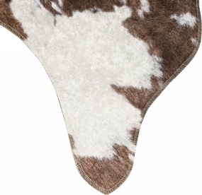 vidaXL Χαλί Πλενόμενο Σχέδιο Αγελάδας Καφέ/Λευκό 120x170 εκ.