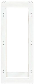 vidaXL Ραφιέρα Καυσόξυλων Λευκή 41x25x100 εκ. από Μασίφ Ξύλο Πεύκου