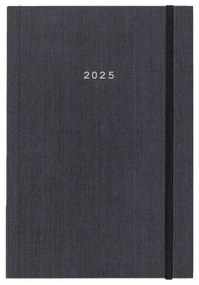 Next ημερολόγιο 2025 fabric ημερήσιο δετό γκρι με λάστιχο 17x25εκ.  τμχ.