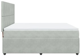 ΚΡΕΒΑΤΙ BOXSPRING ΜΕ ΣΤΡΩΜΑ ΑΝΟΙΧΤΟ ΓΚΡΙ 180X200 ΕΚ. ΒΕΛΟΥΔΙΝΟ 3292400