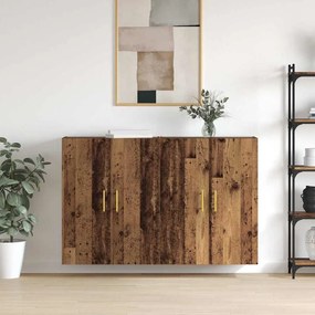 vidaXL Ντουλάπια Τοίχου 2 pcs Παλαιό ξύλο 69.5 x 34 x 90 εκ.