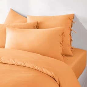 Βαμβακερή μονόχρωμη μαξιλαροθήκη με φιογκάκια, Scénario