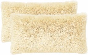 vidaXL Κάλυμμα Μαξιλαριού 2 pcs HEERLEN Κρεμ 40 x 70 cm PV Φλίς