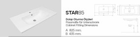 Νιπτήρας Λευκό PREMOME 85x45x3