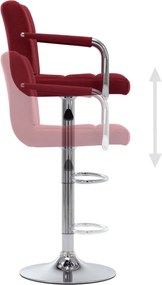 vidaXL Καρέκλες Μπαρ 2 τεμ. Μπορντό Υφασμάτινες