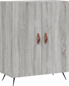vidaXL Ντουλάπι Γκρι Sonoma 69,5 x 34 x 180 εκ. Επεξεργασμένο Ξύλο