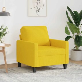 vidaXL Πολυθρόνα Ανοιχτό Κίτρινη 60 εκ. Υφασμάτινη