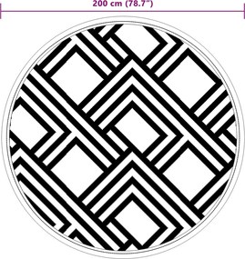 vidaXL Χαλί εξωτερικού χώρου ARAKIL γκρι Ø200 cm PP