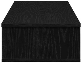 vidaXL Ράφι τοίχου με συρτάρια Μαύρο 80x34x17 cm Κατασκευασμένο ξύλο