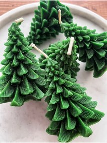 Κερί χριστουγεννιάτικου δέντρου Πράσινο 8x8 cm