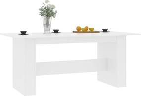 vidaXL Τραπεζαρία Λευκή 180 x 90 x 76 εκ. από Επεξ. Ξύλο