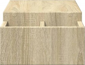 vidaXL Βάση Οθόνης με Αποθ. Sonoma Δρυς 70x27x15 εκ Επεξεργασμένο Ξύλο