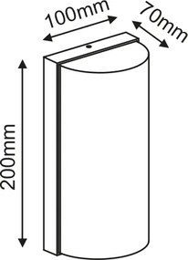 Απλίκα κήπου LED Foli Cylinder