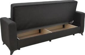 Σετ σαλονιού Modesto 2τεμ ύφασμα σε μαύρη απόχρωση 215x85x80 εκ.