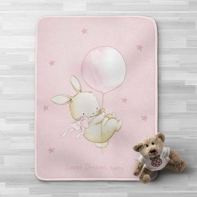 Borea Κουβέρτα Κούνιας Sweet Dreams Baby Ροζ 100 x 140 cm Ροζ