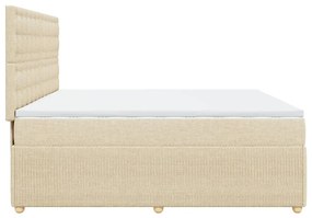 ΚΡΕΒΑΤΙ BOXSPRING ΜΕ ΣΤΡΩΜΑ ΚΡΕΜ 200X200 ΕΚ. ΥΦΑΣΜΑΤΙΝΟ 3294482