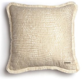 Μαξιλαροθήκη Διακοσμητική Ismaros Trimming Spaghi-Ecru Aslanis Home 60Χ60 Cotton,Chenille